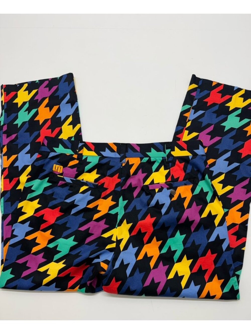 Loudmouth Razzle Dazzle Mens Golf Pants 36 X 29.5 Colorful Herringbone Print - Picture 4 of 14